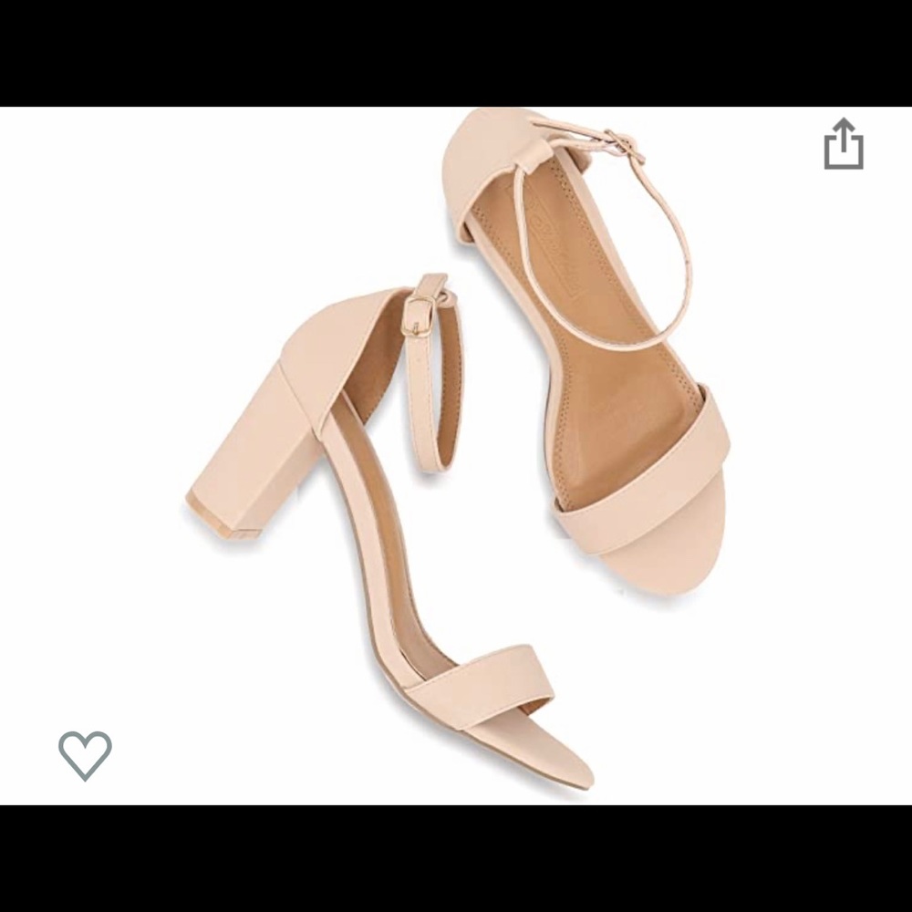 Chunky Nude Heels sandals